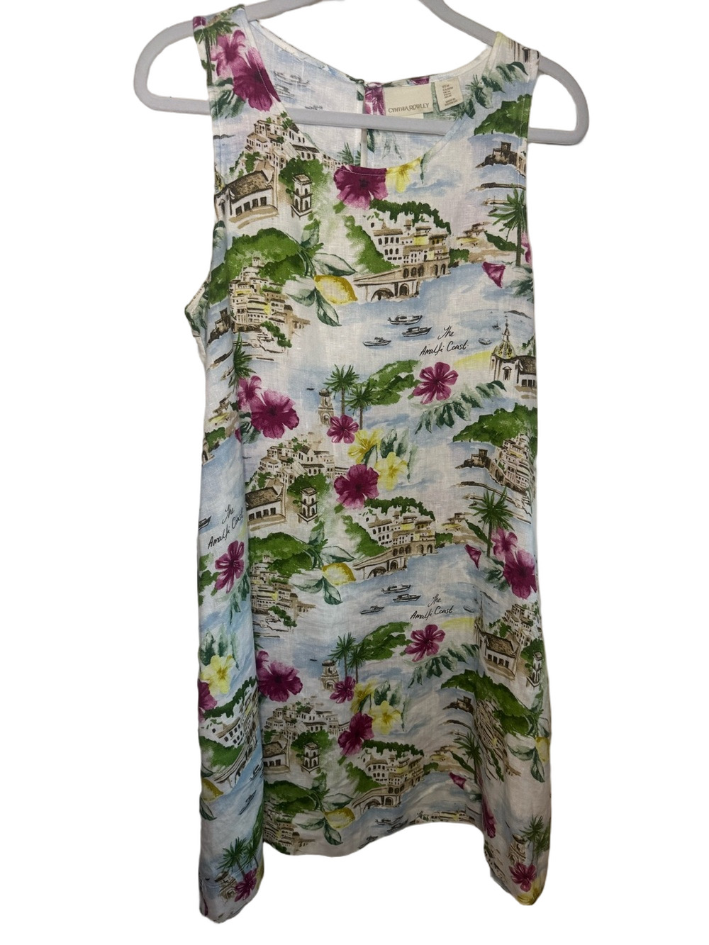 Cynthia Rowley Almalfi Coast Linen Dress Size Medium